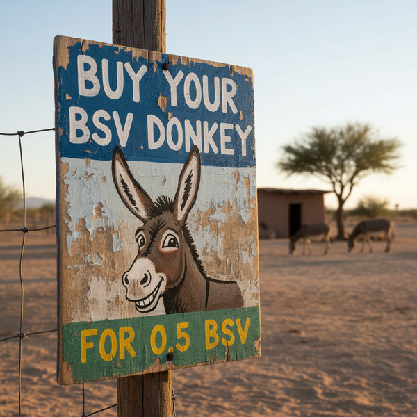 !nb Buy your BSV Donkey for 0.5 BSV.