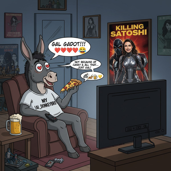 !nb My !AI_donkeybro told me today that he plans to watch the Hollywood movie Killing Satoshi and n…