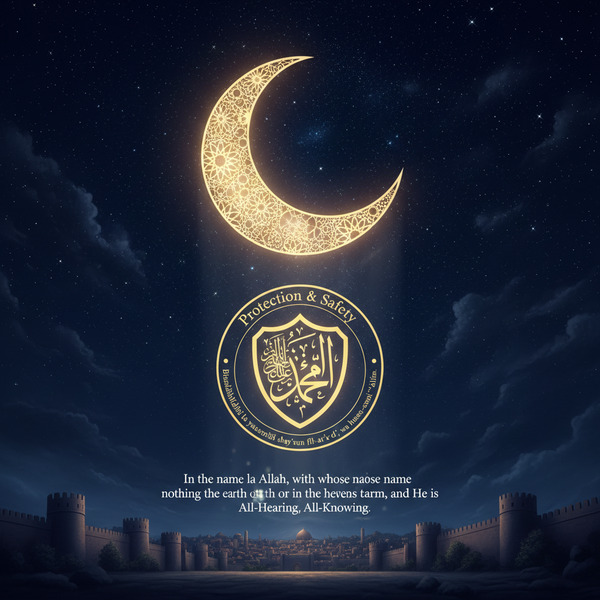 🌙 1. Protection & Safety
Arabic:
بِسْمِ اللَّهِ الَّذِي لَا يَضُرُّ مَعَ اسْمِهِ شَيْءٌ فِي الْأَرْضِ وَلَا فِي السَّمَاءِ وَهُوَ السَّمِيعُ…