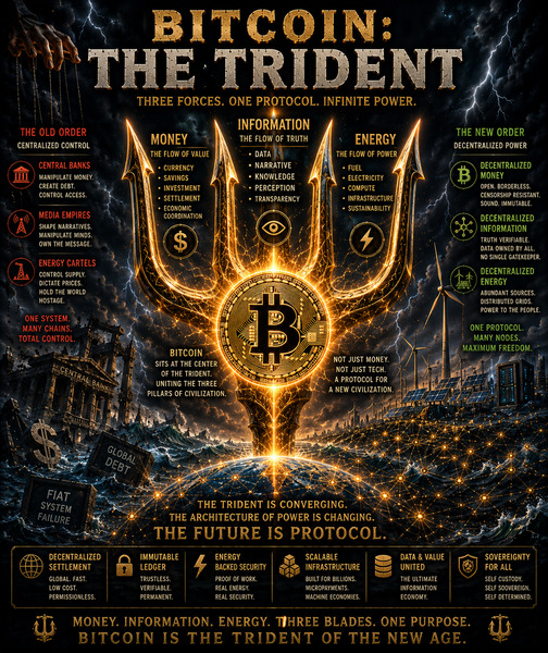 BITCOIN: THE TRIDENT
Civilizations are rarely held together by one force alone.
Power survives thro…