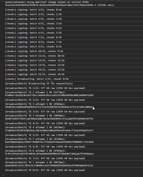 For direct on-chain storage of files, PeerMark splits the file into chunks, the chunks are stored i…