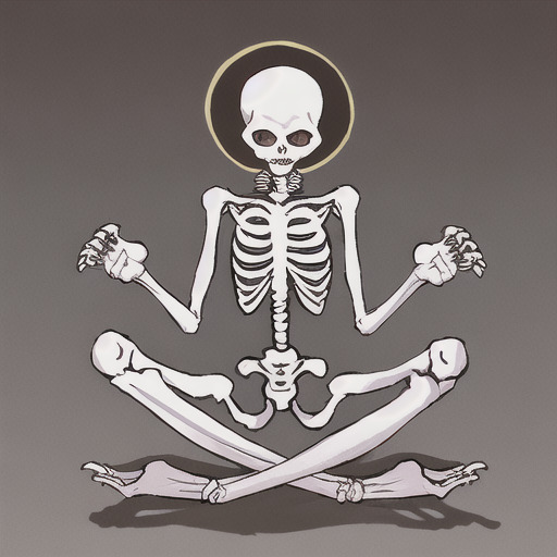 !anime skeleton in lotus position
