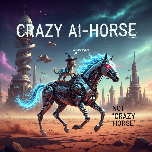 !nb To be clear: Crazy AI-horse has nothing to do with "Crazy Horse" !AI_donkeybro