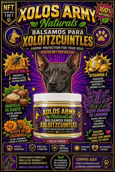 ✨🐾 Xolos Army Naturals 🐾✨
Bálsamos premium para xoloitzcuintles con cera de abeja, manteca de karit…