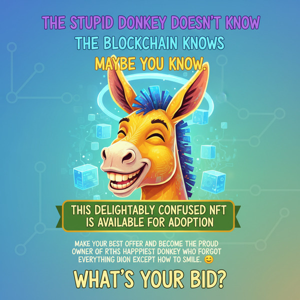 🫏💭 "Who am I again?"
!nb The Stupid Donkey doesn't know. The blockchain knows. Maybe you know.
This…
