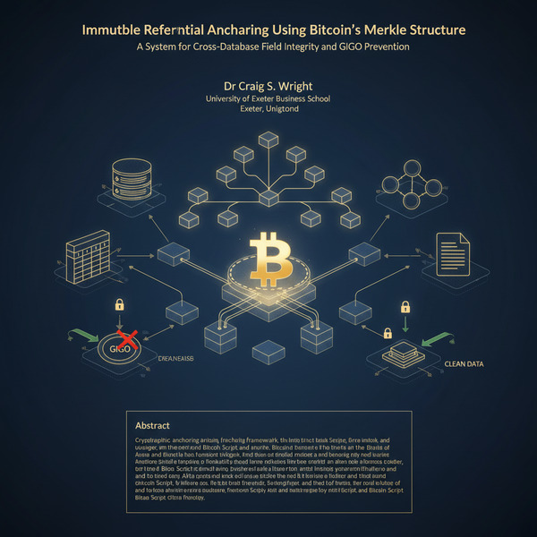 Immutable Referential Anchoring Using Bitcoin’s Merkle Structure:A System for Cross-Database Field …