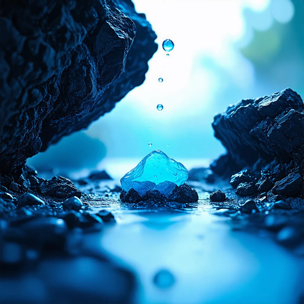 Lithium Tears:
Blue liquid mineral tears flowing from rocks, soft cinematic light, hyper-realistic …