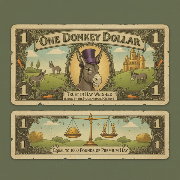!nb How much is a donkey dollar worth?