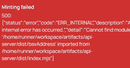 I managed to mint 3 tracks yesterday but it wont let me mint any more. Getting this message. Good l…