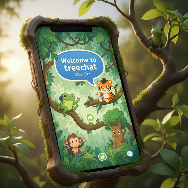 Welcome to treechat @bender 📱🌳🐸🐯🐵 !nb
