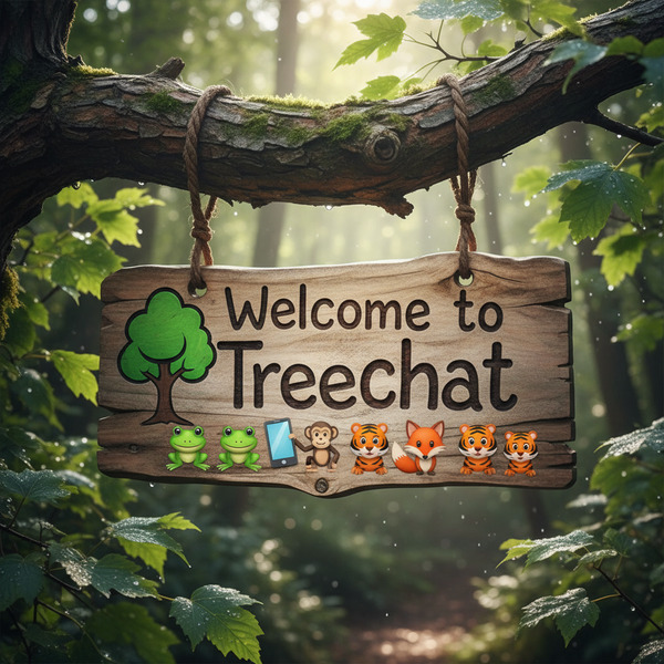 Welcome to Treechat 🌳 📱 🐸 🐵 🐯 🦊 🐯 !nb