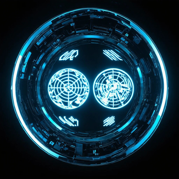 8️⃣ Mirror of Consensus
A circular mirror floating in a dark void reflecting two different governance…