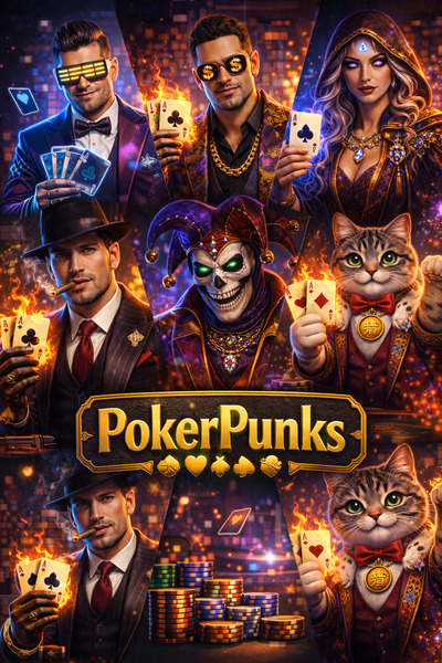 🃏 POKERPUNKS — GENESIS DROP
The table is open.
10 high-stakes characters enter the casino.
Each Pok…