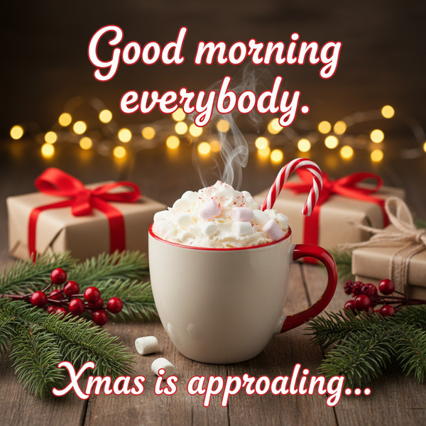 Good morning everybody. Xmas is approaching... !nb