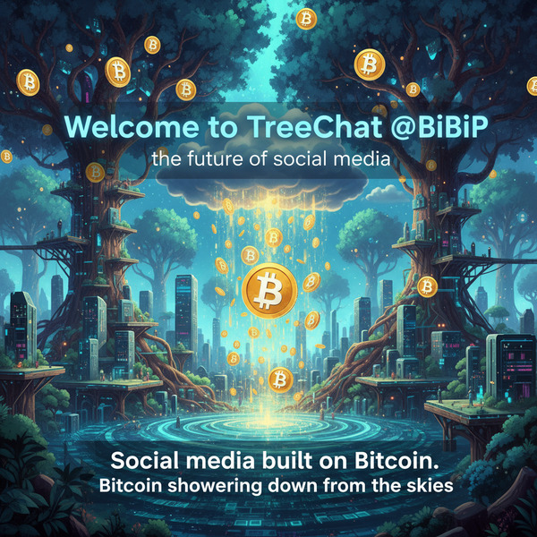 Welcome to TreeChat @BiBiP the future of social media.  Social media built on Bitcoin.  Bitcoin sho…