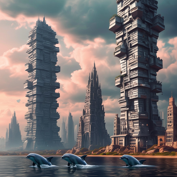 !edit Put some dolphins swimming in that lake
