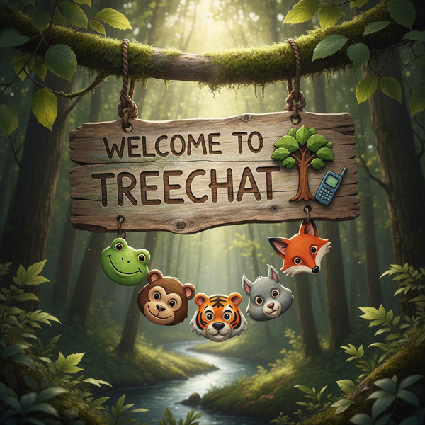 Welcome to Treechat 🌳 📱 🐸 🐵 🐯 🦊 !nb