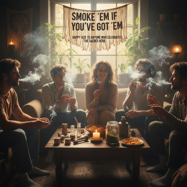 Smoke ‘em if you’ve got ‘em.  Happy 420 to anyone who celebrates the sacred herb.  !nb