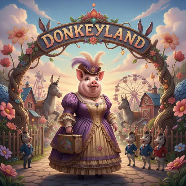 Miss Big Pig want to visit Donkeyland !nb