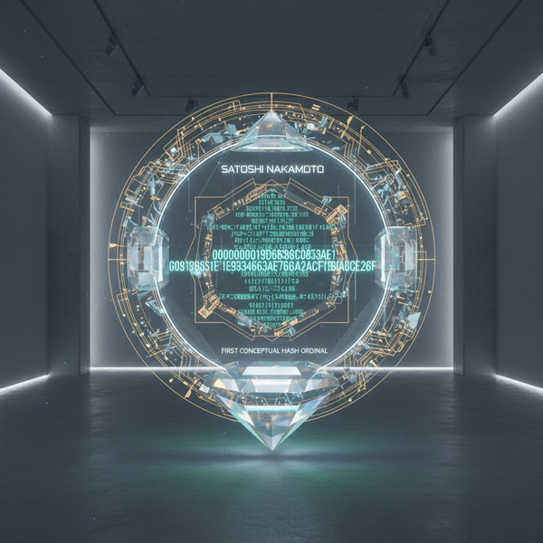 !nb create the first digital hash signature of satoshi nakamoto in a art ordinal. Make it the highe…