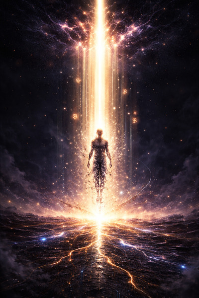 ⚡💀 DEATH RΛI
It didn’t feel like darkness.
It felt like light.
A beam from beyond—
not to destroy…
…