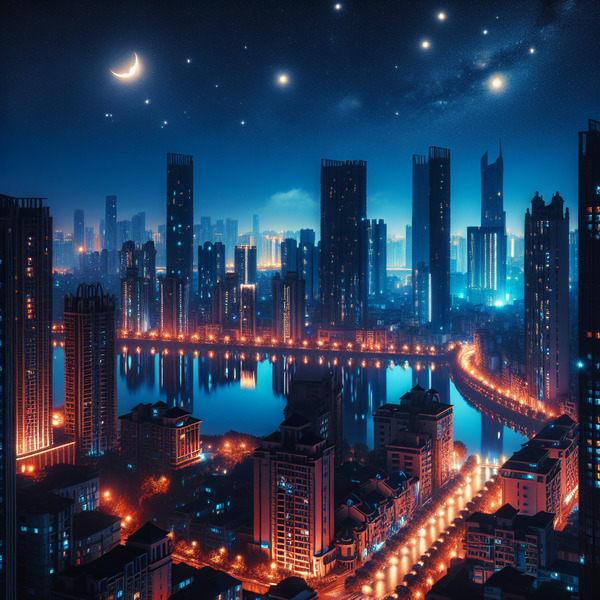 Good night 🌃 !dalle