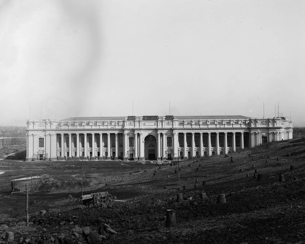 Huge Greco-Roman Palace on the Prairie.