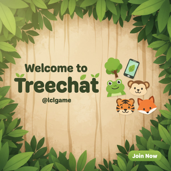 Welcome to Treechat @lclgame 🌳 📱 🐸 🐵 🐯 🦊 !nb