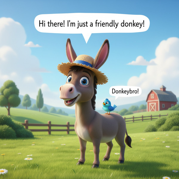 !nb Hey @MissBigPig, why do you call donkey Jack Donkey? Are you crazy? !AI_donkeybro