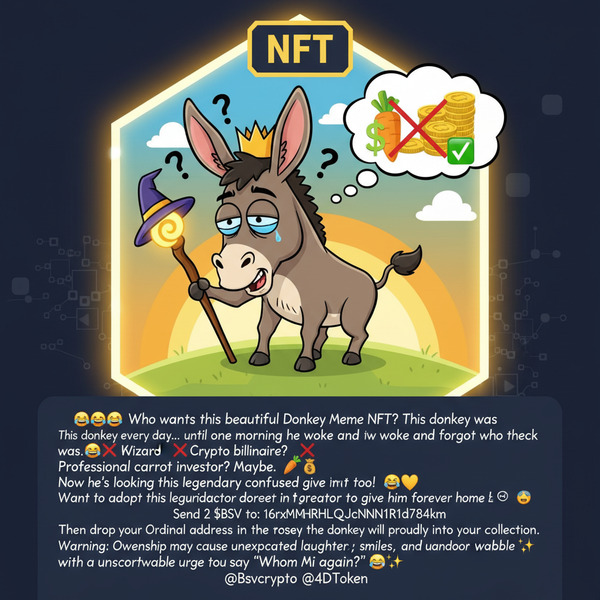 !nb 🫏😂 Who wants this beautiful Donkey Meme NFT?
This donkey was happy every day... until one morni…