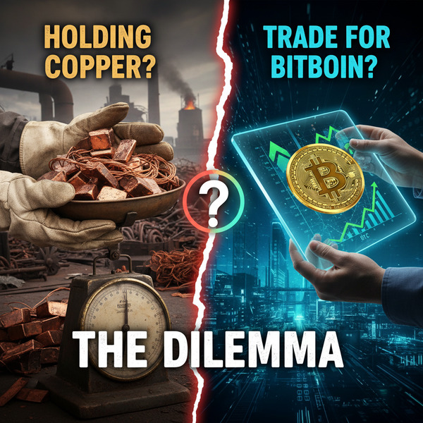 Is it worth holding a few kg of copper or trade it all in for bitcoin?!nb