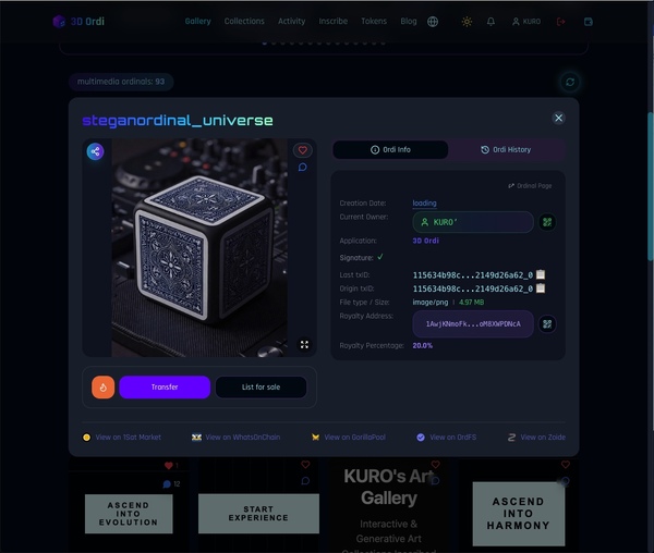 Yes, I tried it with Simple Mint and was unable to Reveal.
https://3dordi.io/ordinal/115634b98c1271…
