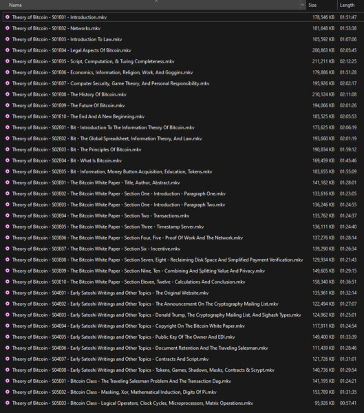 36 files, nearly 60 hours of forbidden knowledge.
magnet:?xt=urn:btih:6c3b9e238ad8e5ca7d98299de7253…