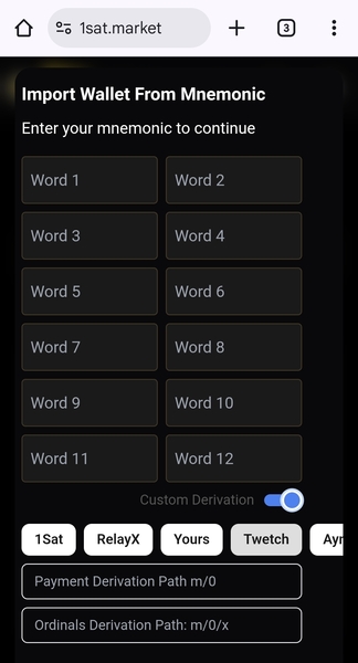 You can connect/import any Ordinals wallet into [[3dordi]] by restoring it from a JSON file contain…