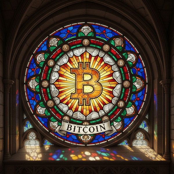 !nb beautiful Bitcoin stained glass art
