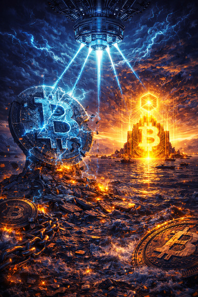 ⚡🌊 DUAL-LAYER 1/1 NFT LIVE
BITCOIN: PEARL HARBOR — THE QUANTUM DAWN
A moment when cryptography meet…