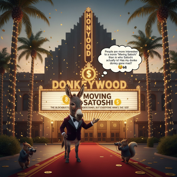 !nb My wisest donkey in DonkeyWood says: People are more interested in a movie "Moving Satoshi"🪙 th…