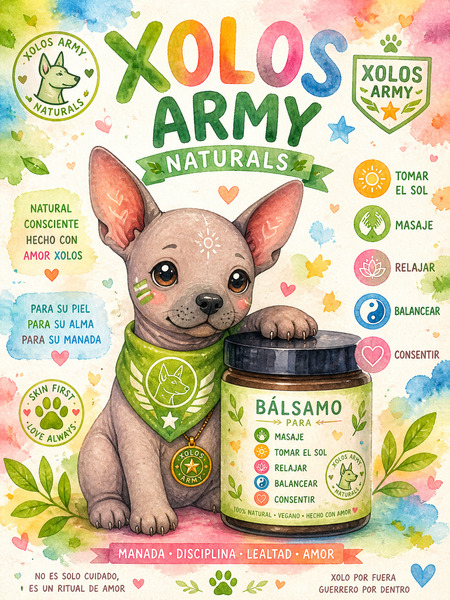 Xolos Army Naturals 🌿🐾
Cuidar también es amar.
Bálsamo para masajear, tomar el sol, relajar, balanc…