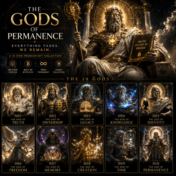 ⚡🏛️ THE GODS OF PERMANENCE ⚡🏛️
Everything fades.
We remain.
The ancient gods have awakened.
10 legend…