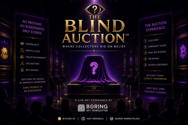 WELCOME TO THE BLIND AUCTION™
Most NFT auctions sell artwork.
We sell mystery.
In a world obsessed …