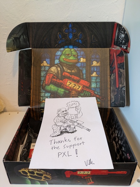 nice personal piece of handdrawn art and great inside print... 🤩