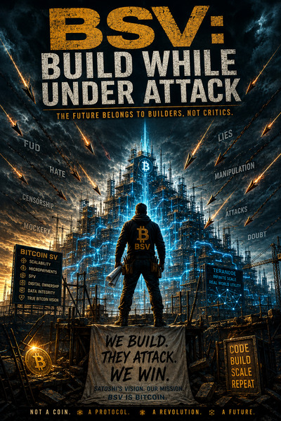 BSV: BUILD WHILE UNDER ATTACK
The Most Dangerous Builders Are The Ones Who Refuse To Quit
Opening H…
