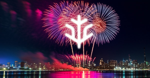 !edit
Create a spectacular fireworks display photograph over a waterfront cityscape at night. The f…