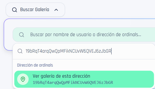 Search by any Bitcoin address or import the privated key as Ordinals private key into a wallet.
