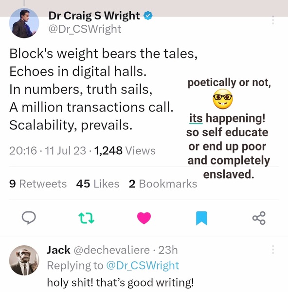 When I first discovered BSV, and slowly began using my Twitter profile after over a decades' time i…