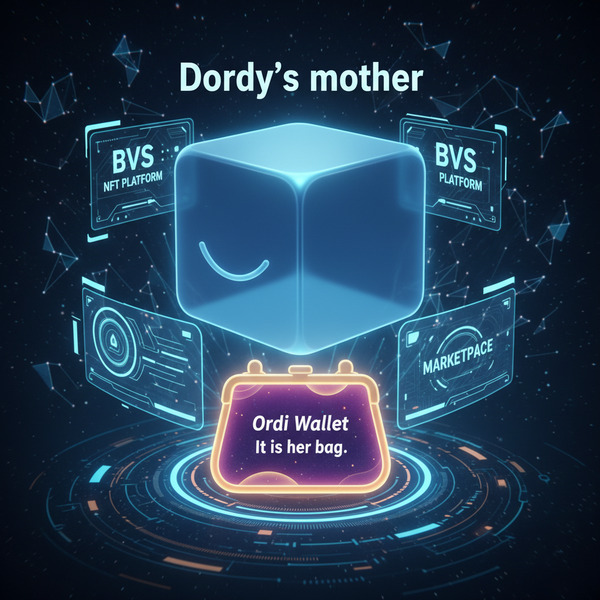 !nb Dordy's mother—a smiling, semi-transparent, medium-blue 3D cube—can use BVS's NFT platform and …
