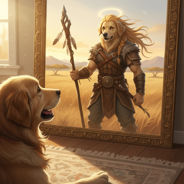 What does a dog see when he looks in the mirror? !nb