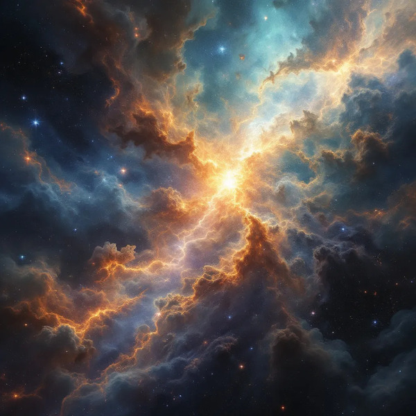 !flux A swirling nebula,crystalline structures,glowing in ethereal light, with rivers of starlight.…