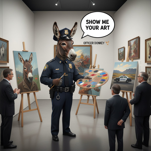 Show me your art 
Officer Donkey 🐴 !nb