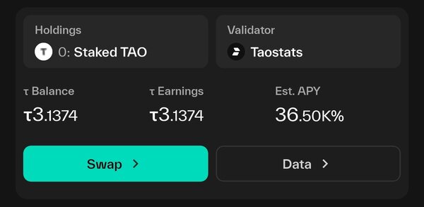 You should have 100% of your $TAO holding staked AT ALL TIMES either in SN:0 or subnets you believe…